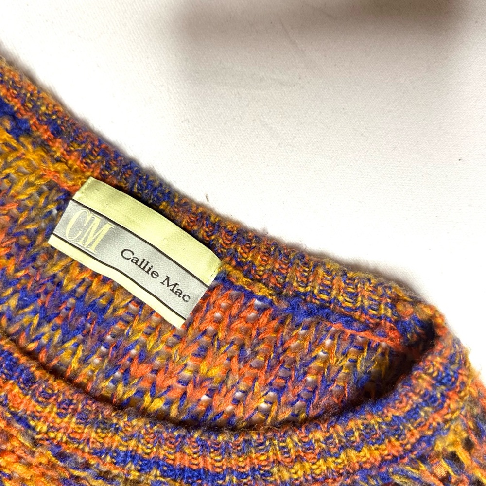 Vintage Callie Mac Multcolor Knit Women's Sweater Size S/M - Picture 5 of 6
